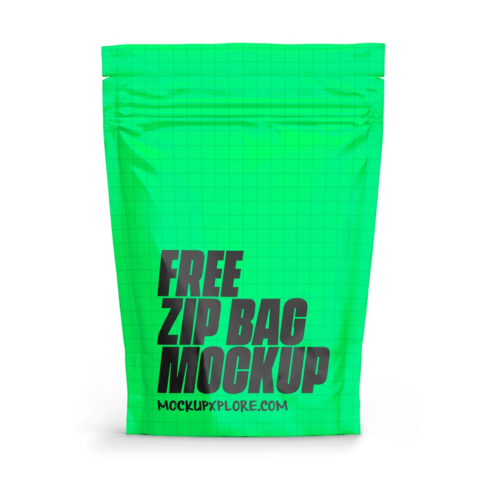 Free Zip Bag Mockup PSD