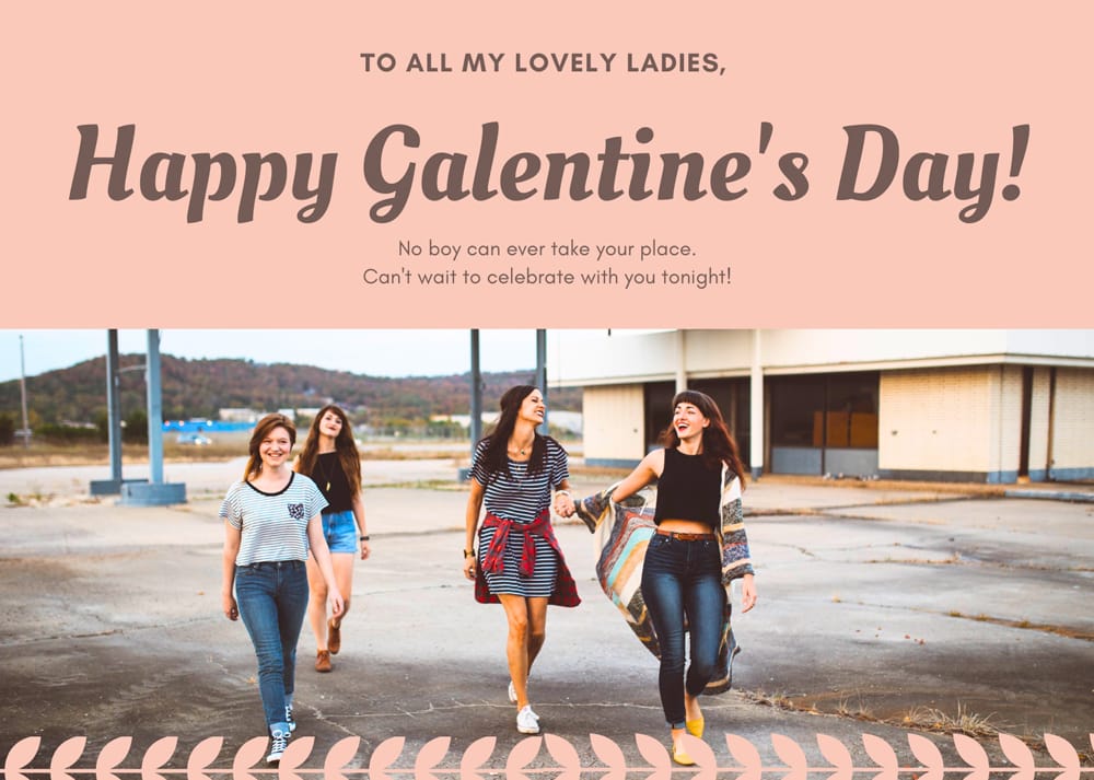 Galentine's Day Card Template