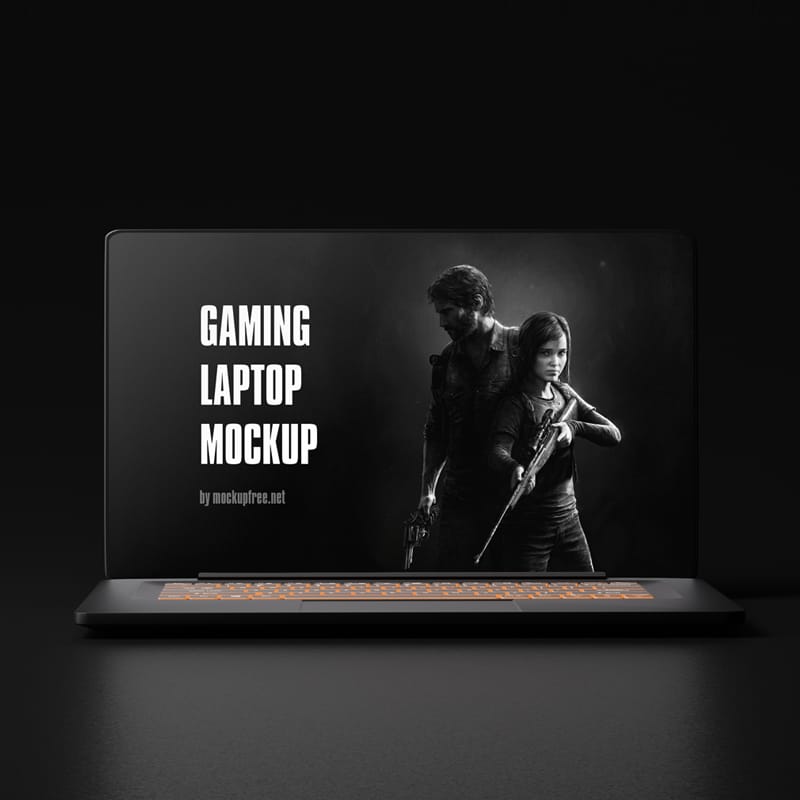 Gaming Laptop Mockup PSD