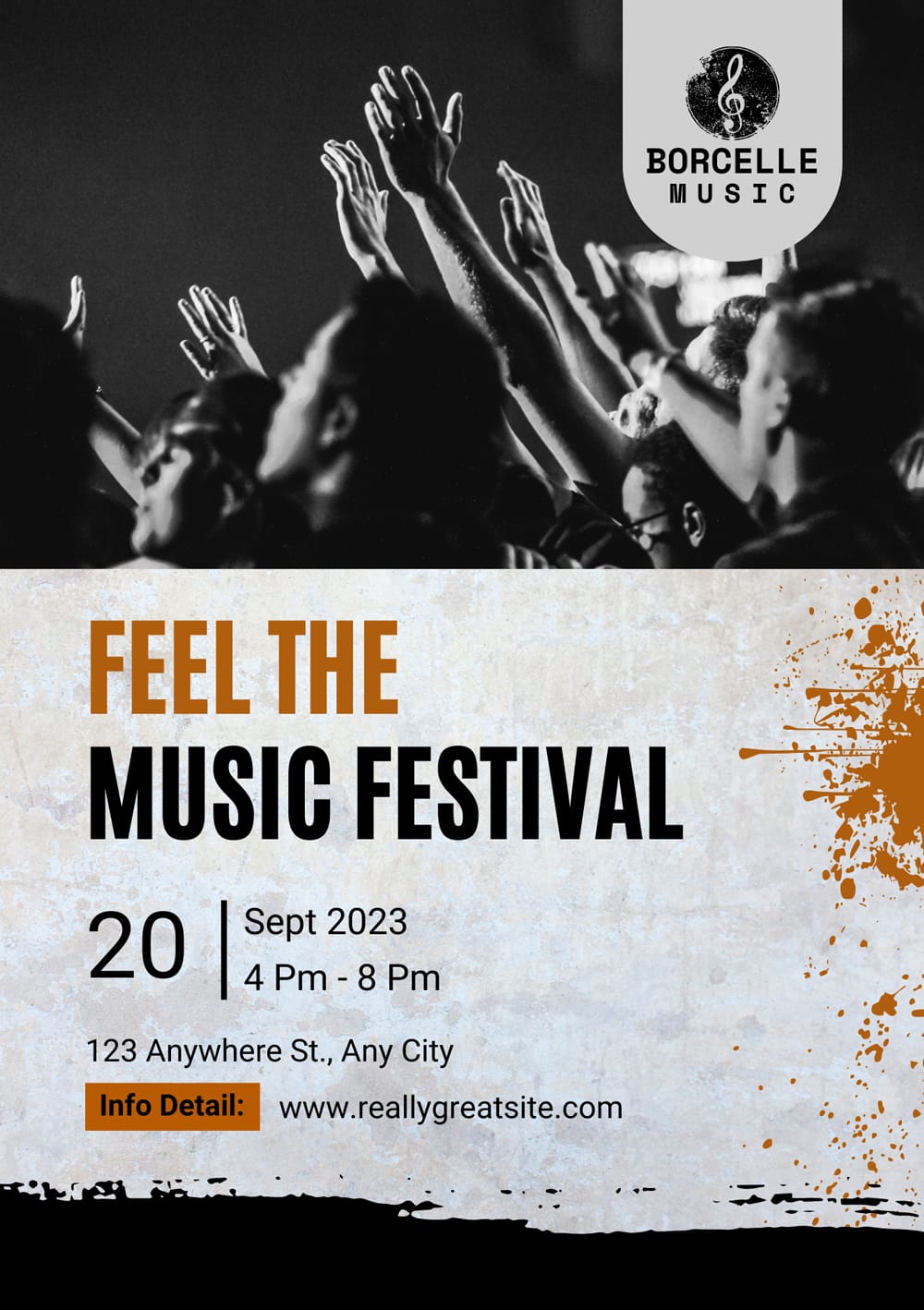 Grunge Music Festival Flyer Template
