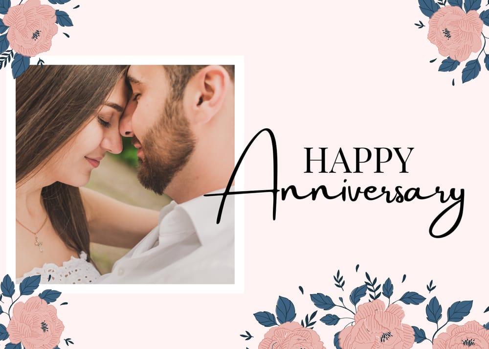 Happy Anniversary Greeting Card Template