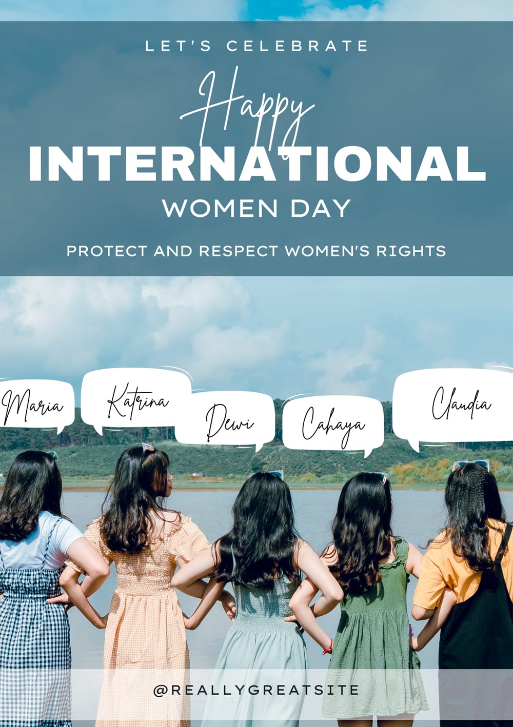 Happy International Women Day Photo Flyer Template