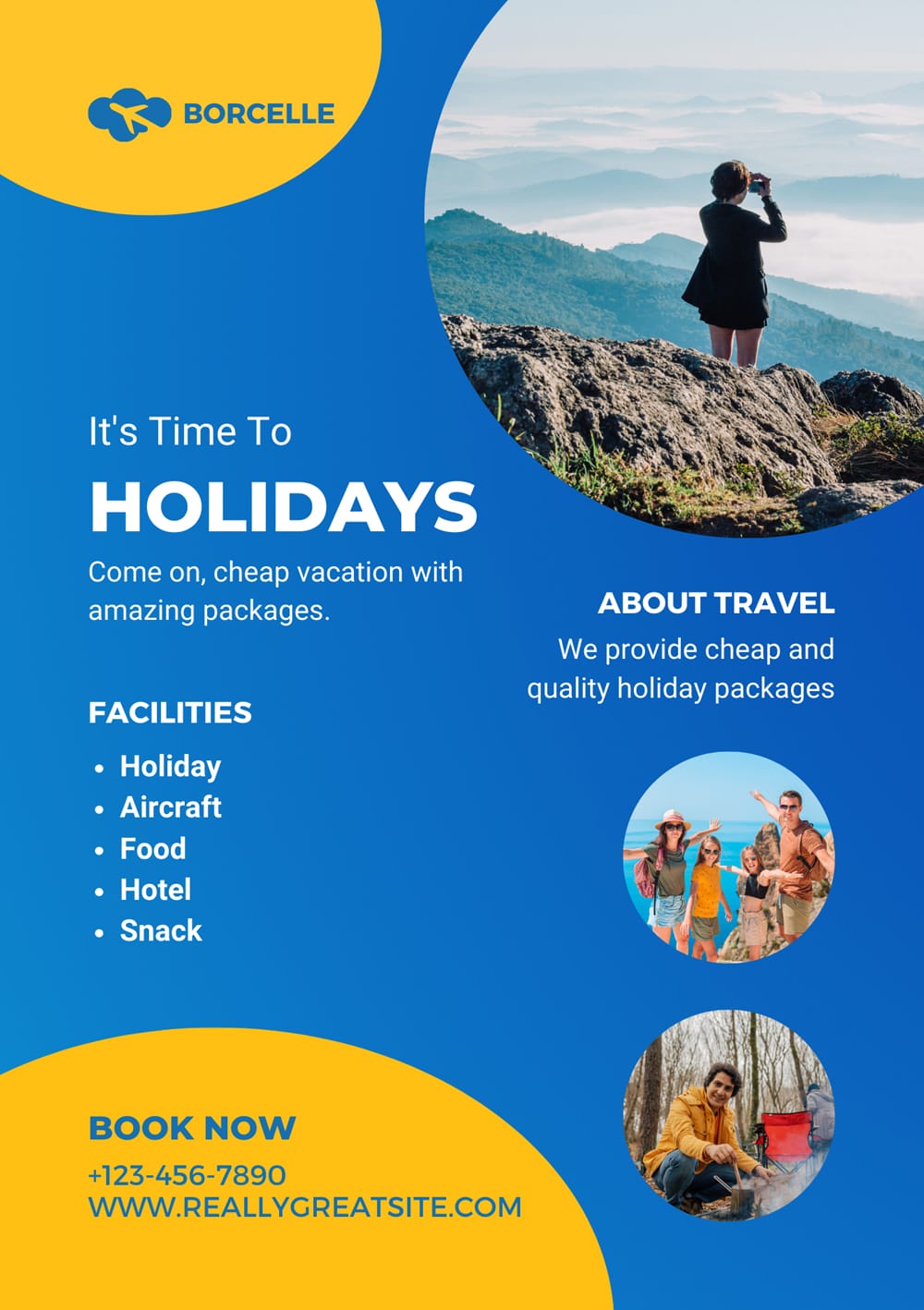 Holiday Travel A4 Flyer Template