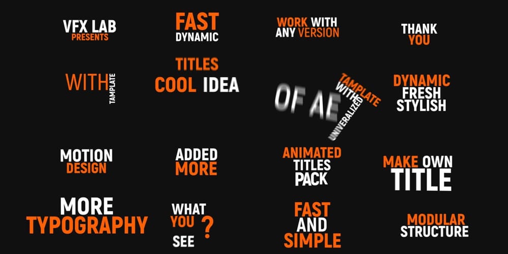 Kinetic Typography Template for AE