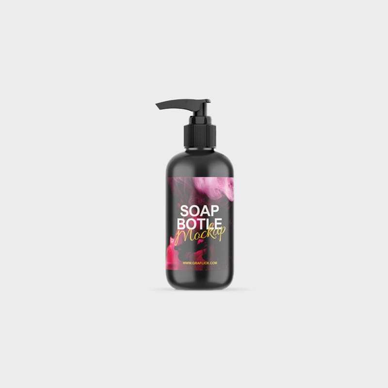 Liquid Soap Bottle Mockup Template PSD