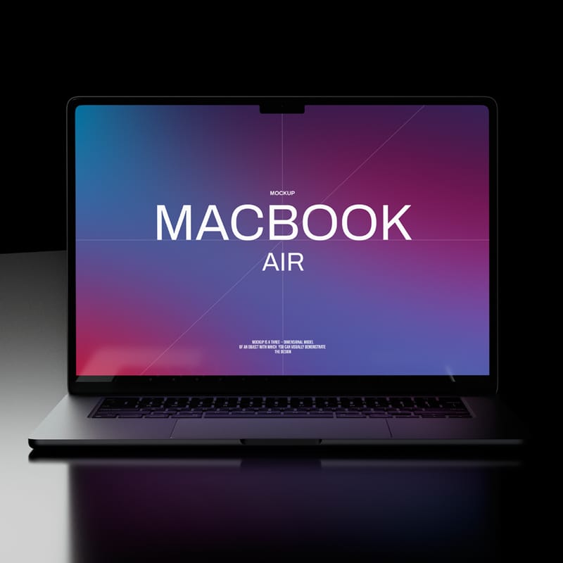 MacBook Air Mockup Template PSD