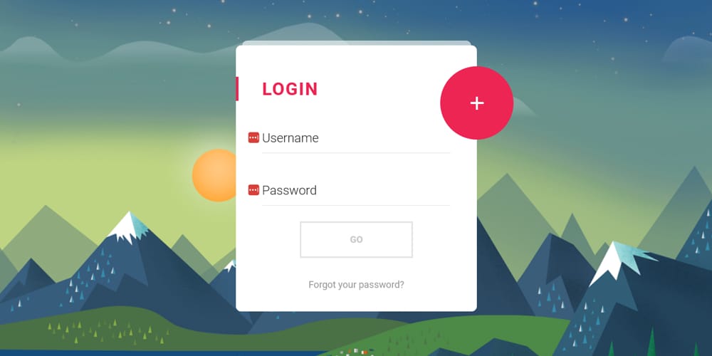 Material Compact Login Animation Template