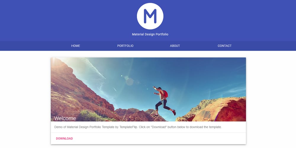 Material Design Portfolio Template