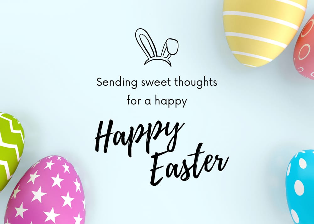 Minimalist Happy Easter Greeting Card Template