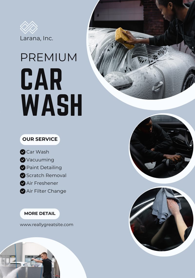 Modern Car Wash Flyer Template