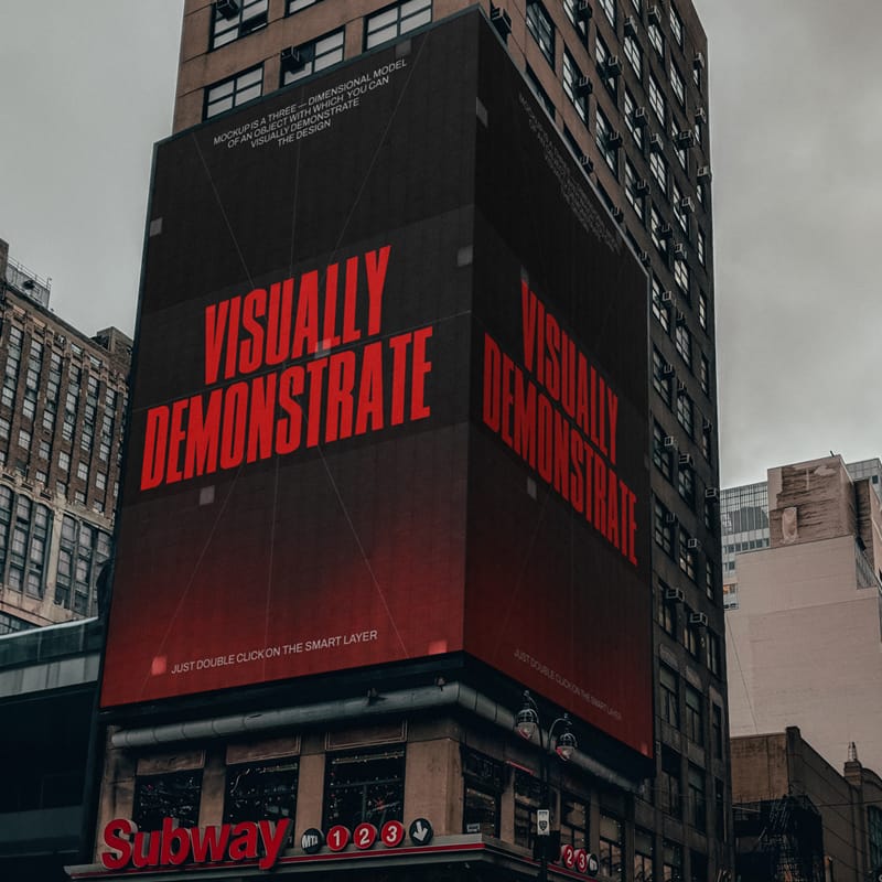 NYC Billboard Mockup PSD