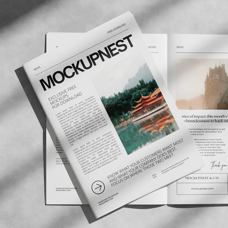 Newspaper Mockup Design PSD