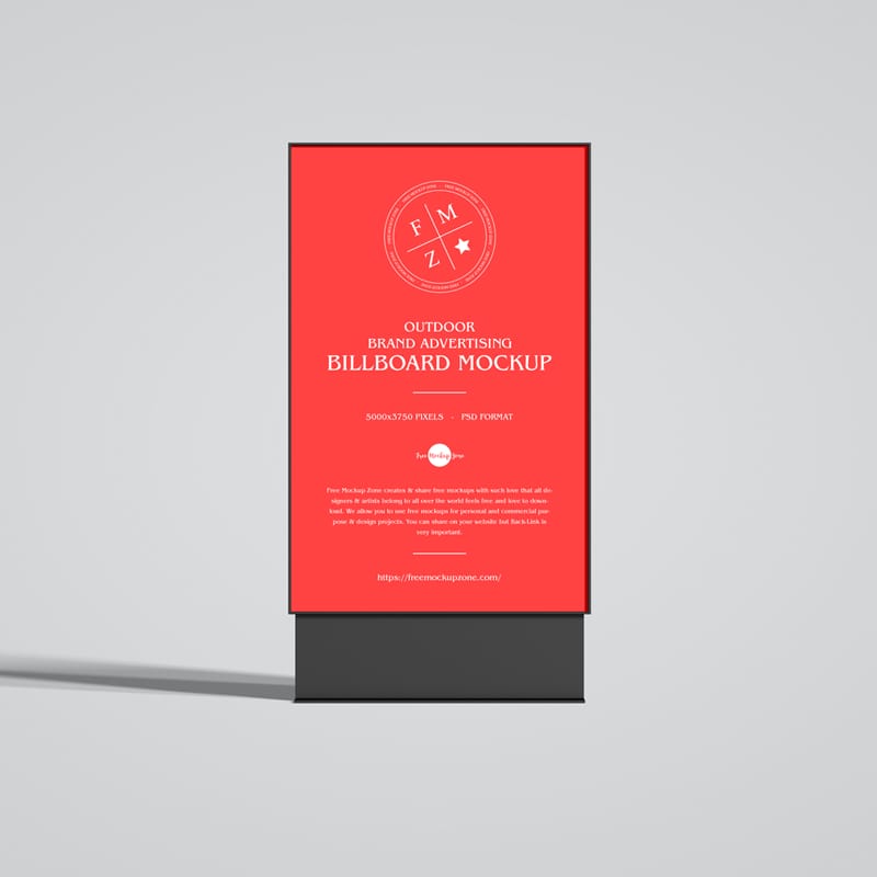 Outdoor Brand Advertising Billboard Mockup PSD