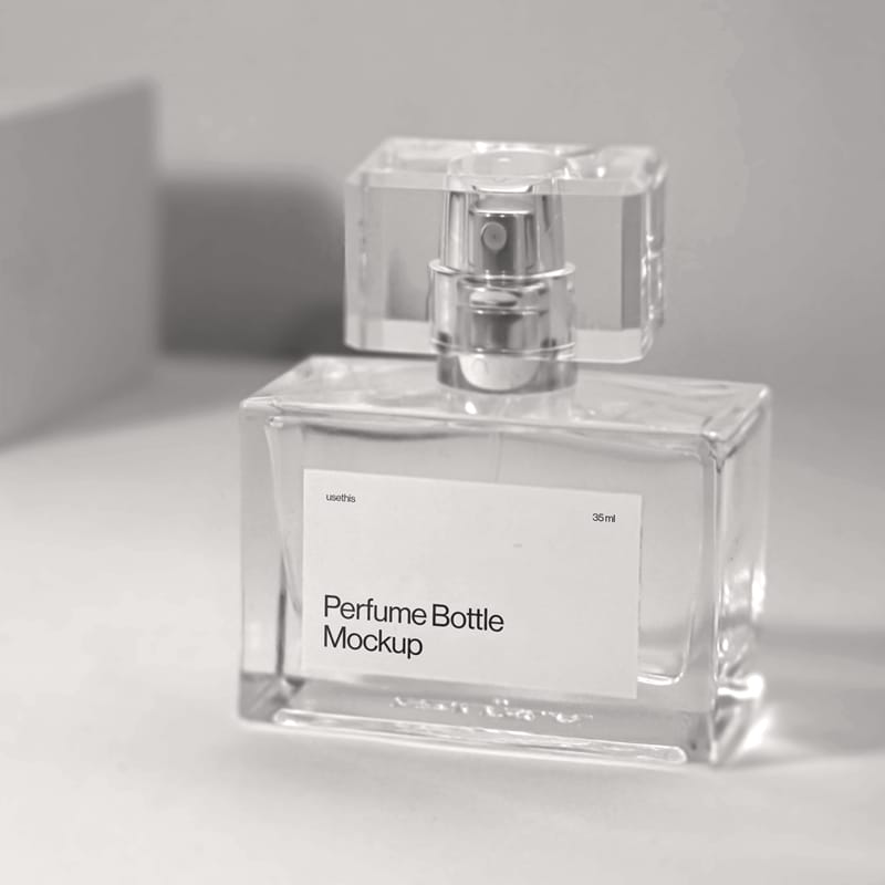 Perfume Bottle Mockup Template PSD