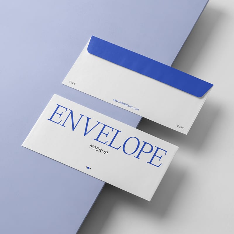 Perspective Two Envelope Mockups PSD