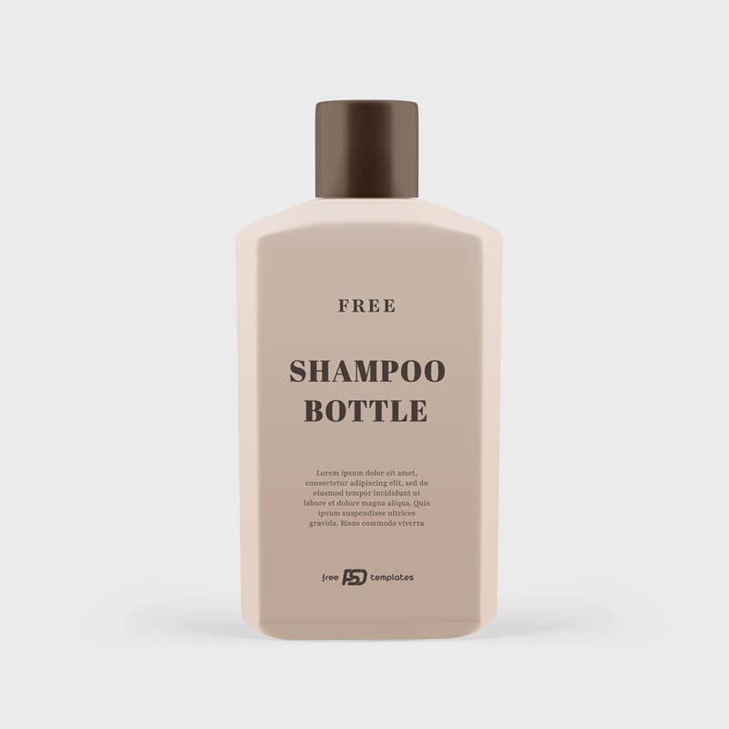 Plastic Shampoo Bottle Mockup Set PSD