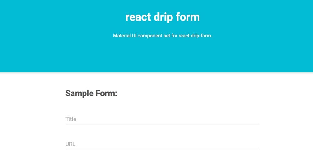 React Drip Form Material UI