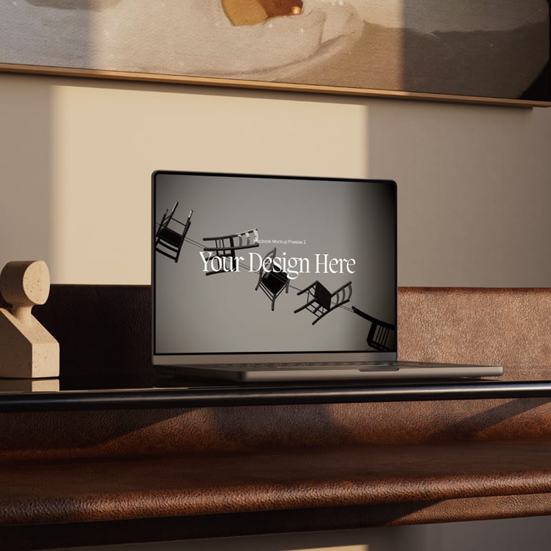 Realistic MacBook Mockup PSD