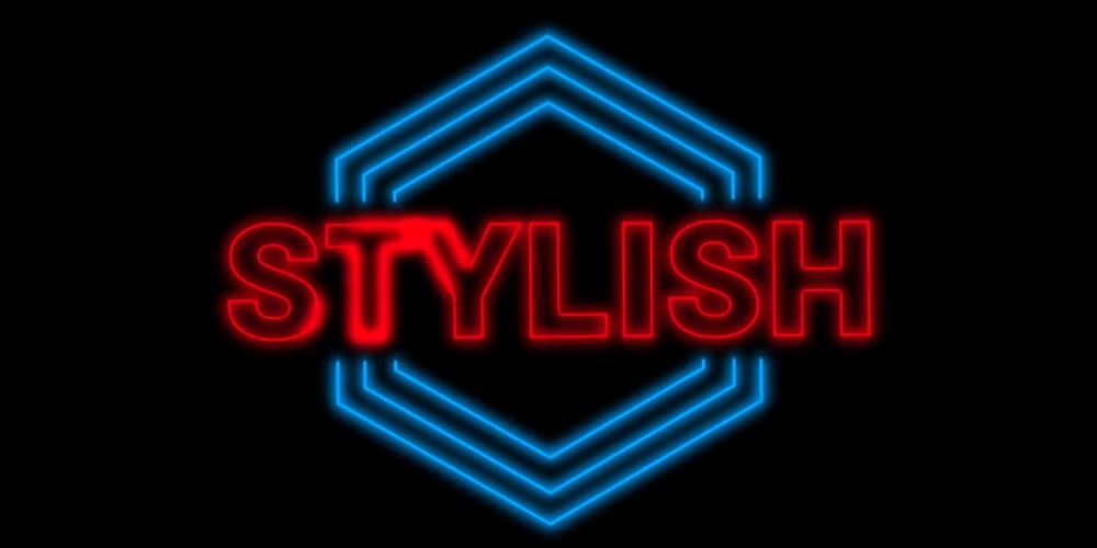 Rotating Neon Logo Title