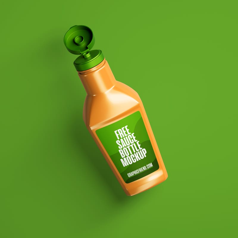 Sauce Bottle Mockup PSD