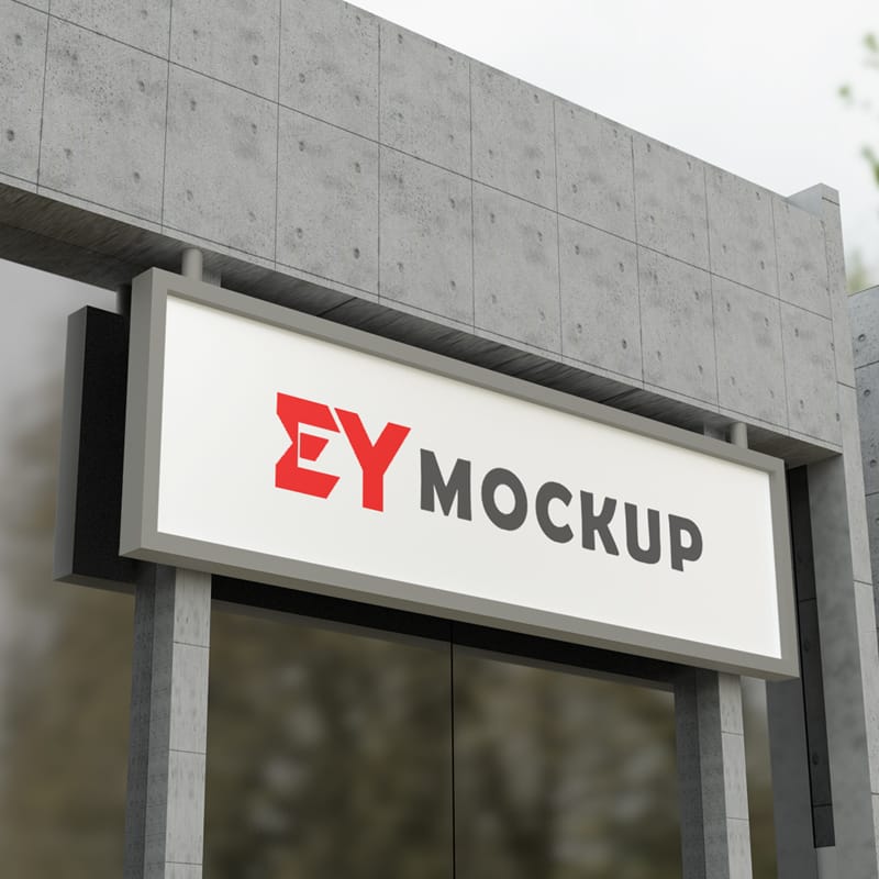 Shop Store Logo Mockup Mockup PSD