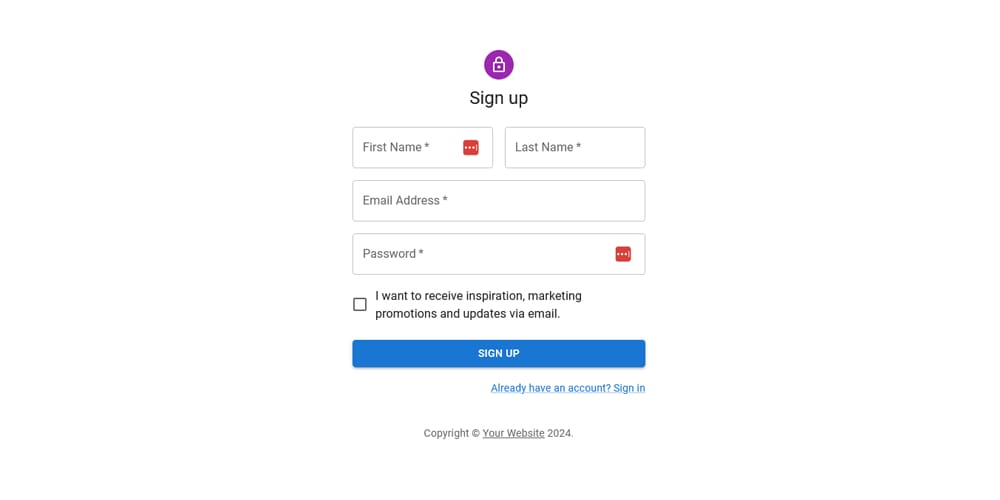 Sign-In Template