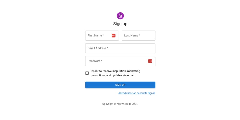 Sign-Up Template
