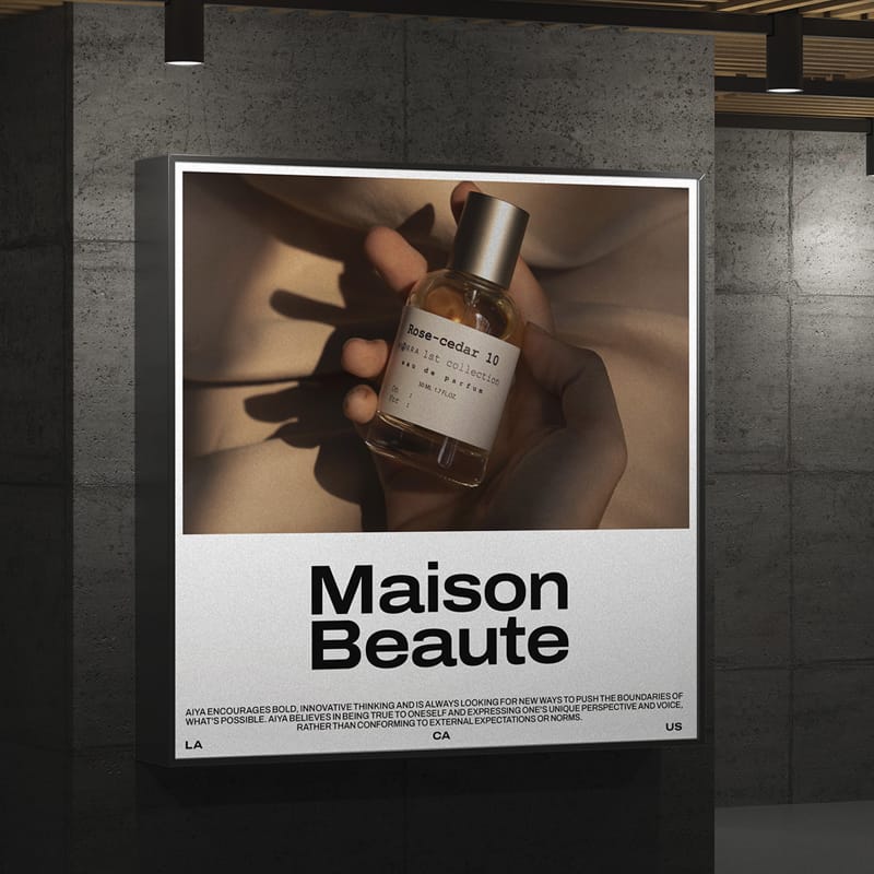 Signboard Ad Poster Mockup PSD