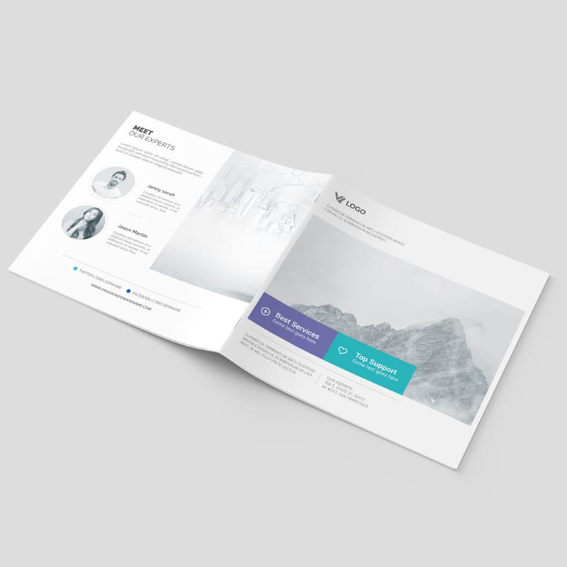 Square Brochure Catalog Magazine Mockup PSD