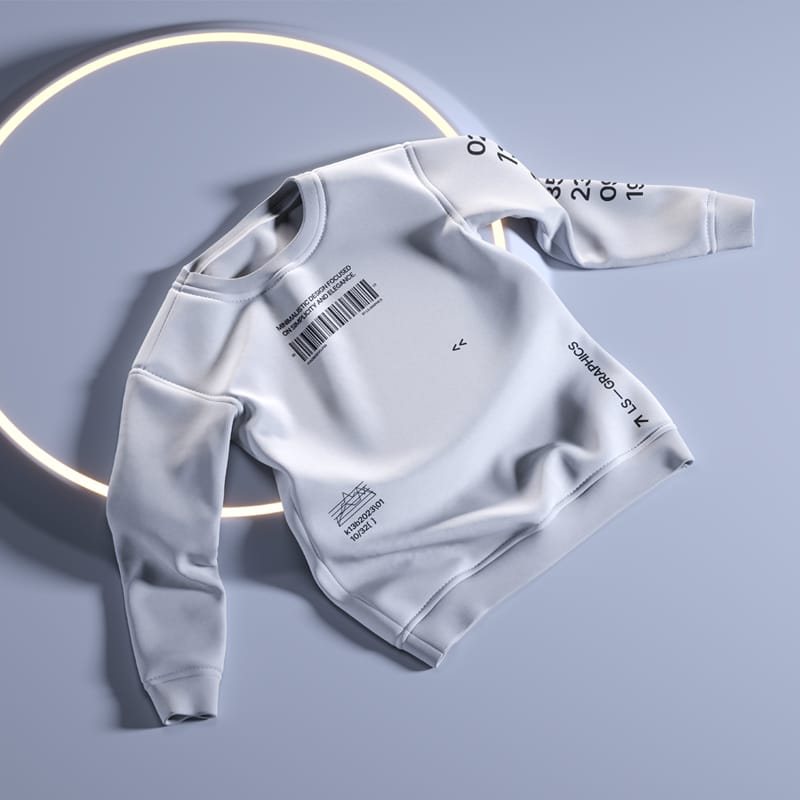 Sweatshirt in Environment Mockup PSD