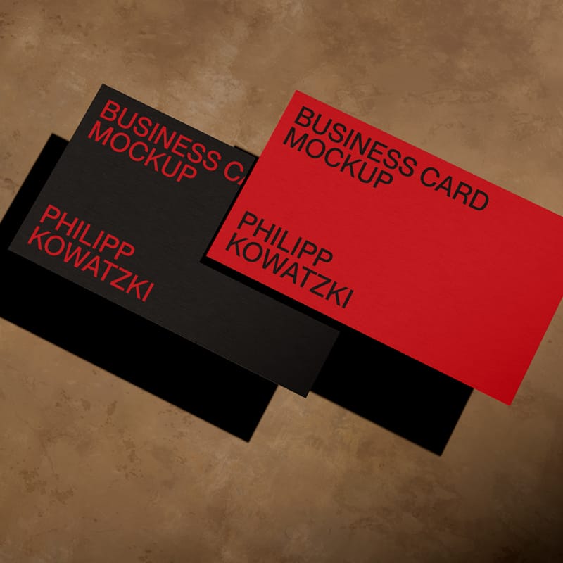 5k Business Card Mockup PSD