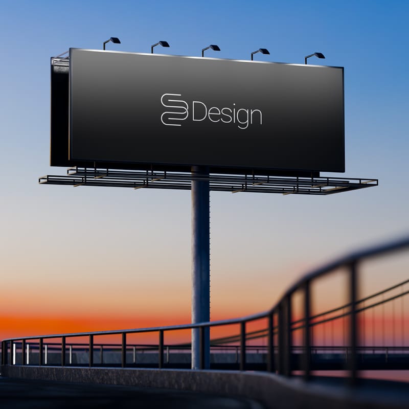 8K Highway Billboard Mockup PSD