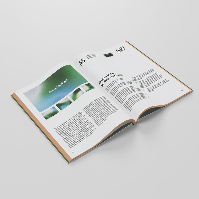 A5-Open-Book-3-4-view-Mockup-PSD