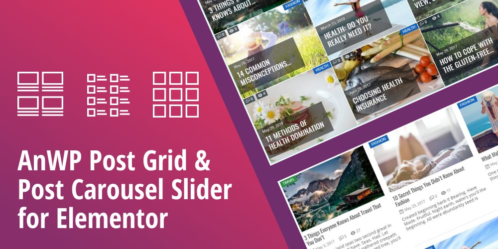 AnWP Post Grid and Post Carousel Slider