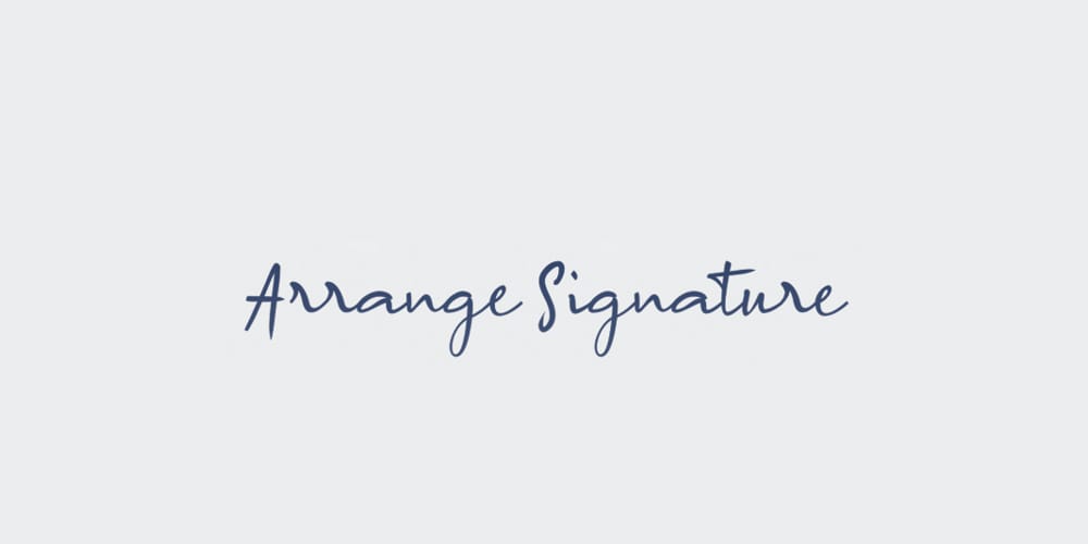 Arrange Signature Font
