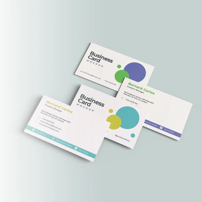 Awesome Business Cards Mockup PSD