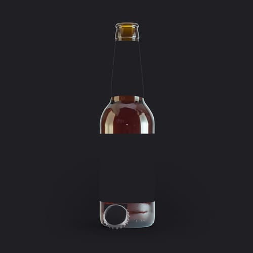 Beauty Full Beer Bottle Mockup PSD