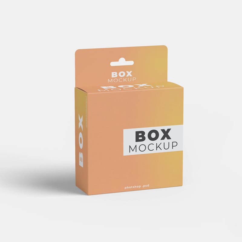 Box Hanging Mockup PSD