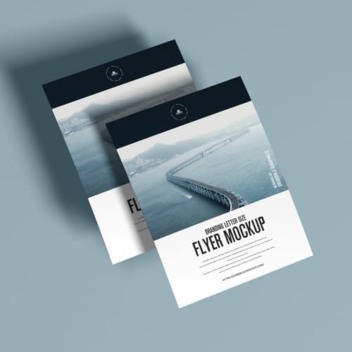 Branding Letter Size Flyer Mockup PSD