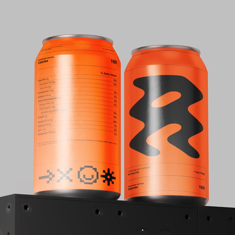 Cans Mockup PSD