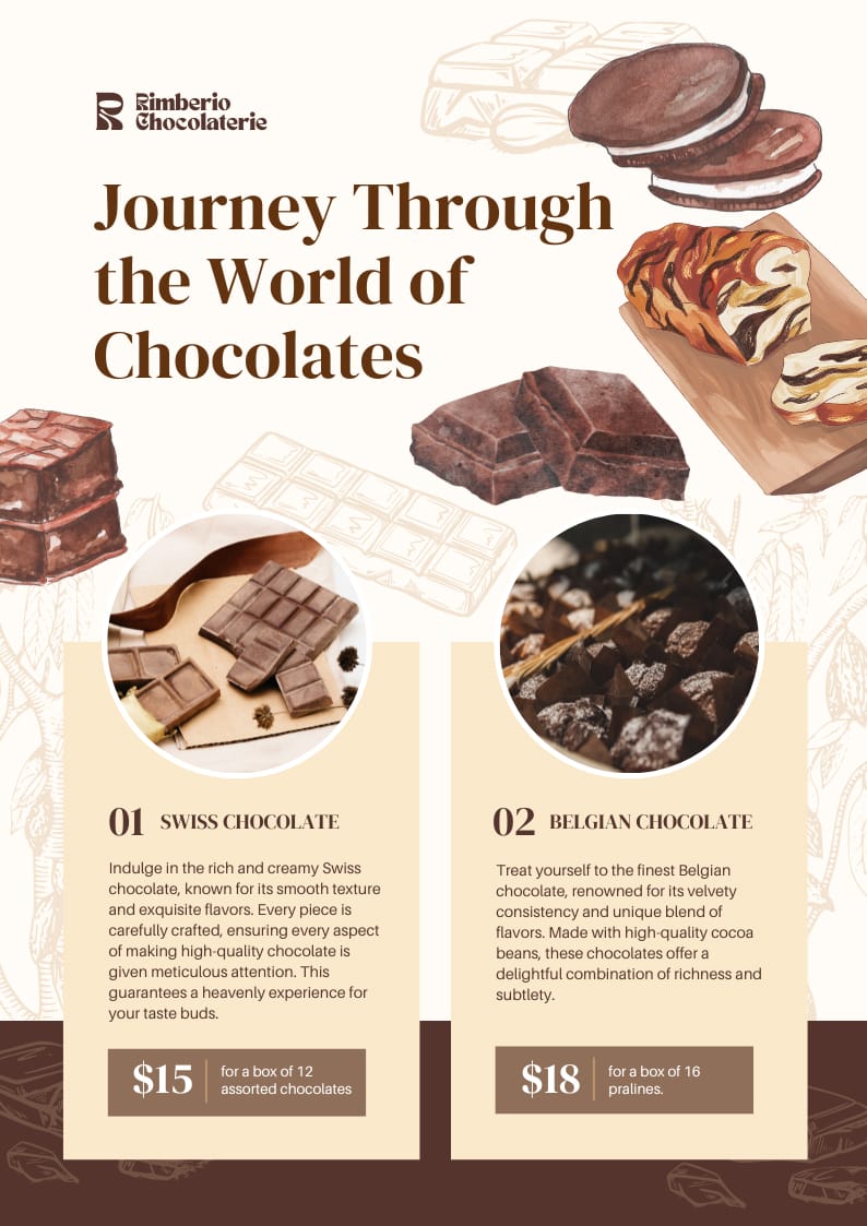 Chocolate Product Promo Chocolaterie Email Newsletter Template