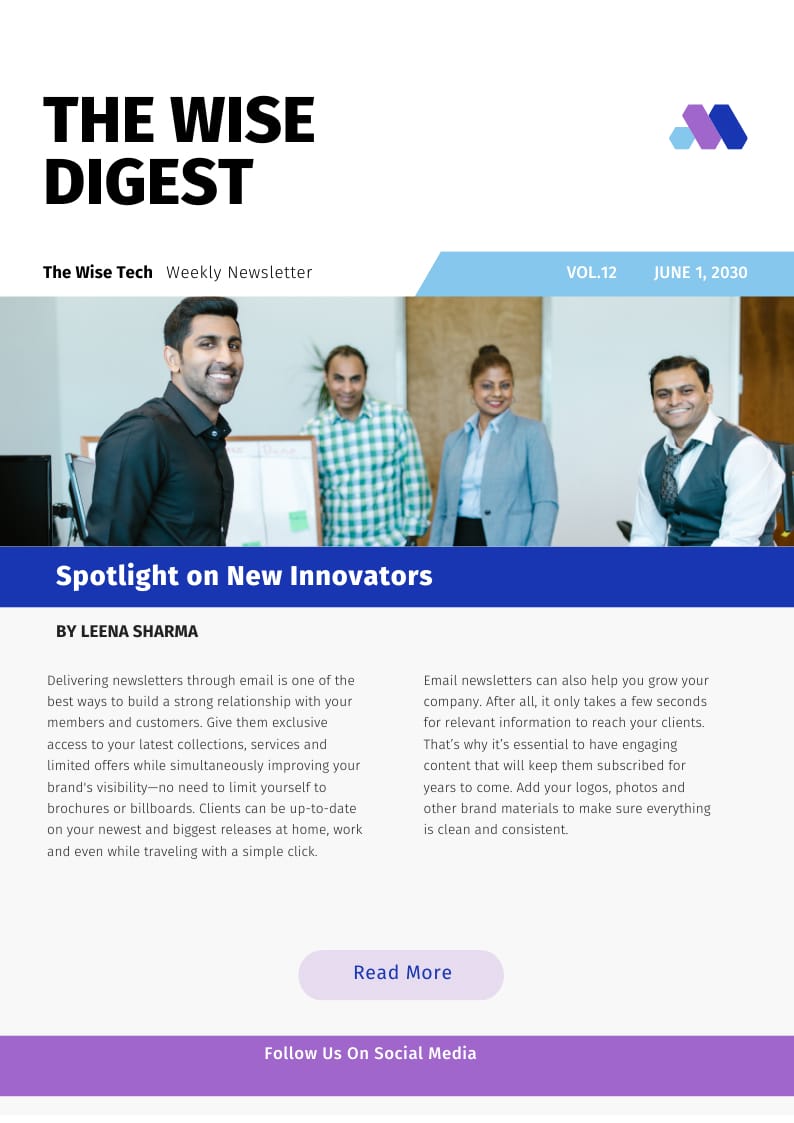 Corporate App Development Email Newsletter