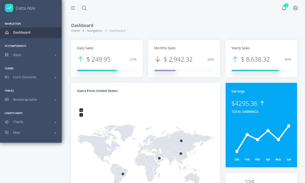 Datta Able React Admin Template