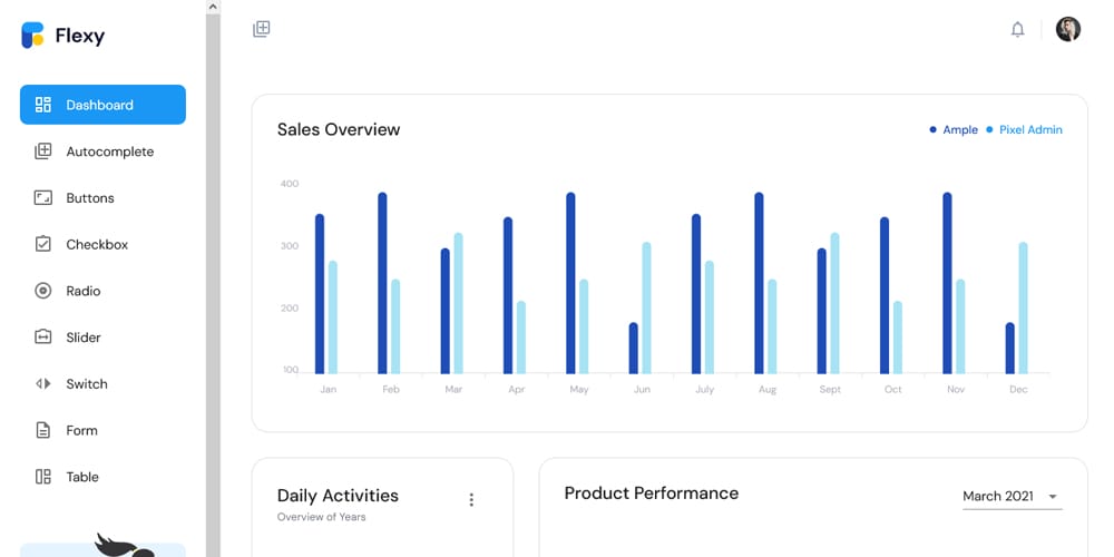 Flexy React Material Admin Template