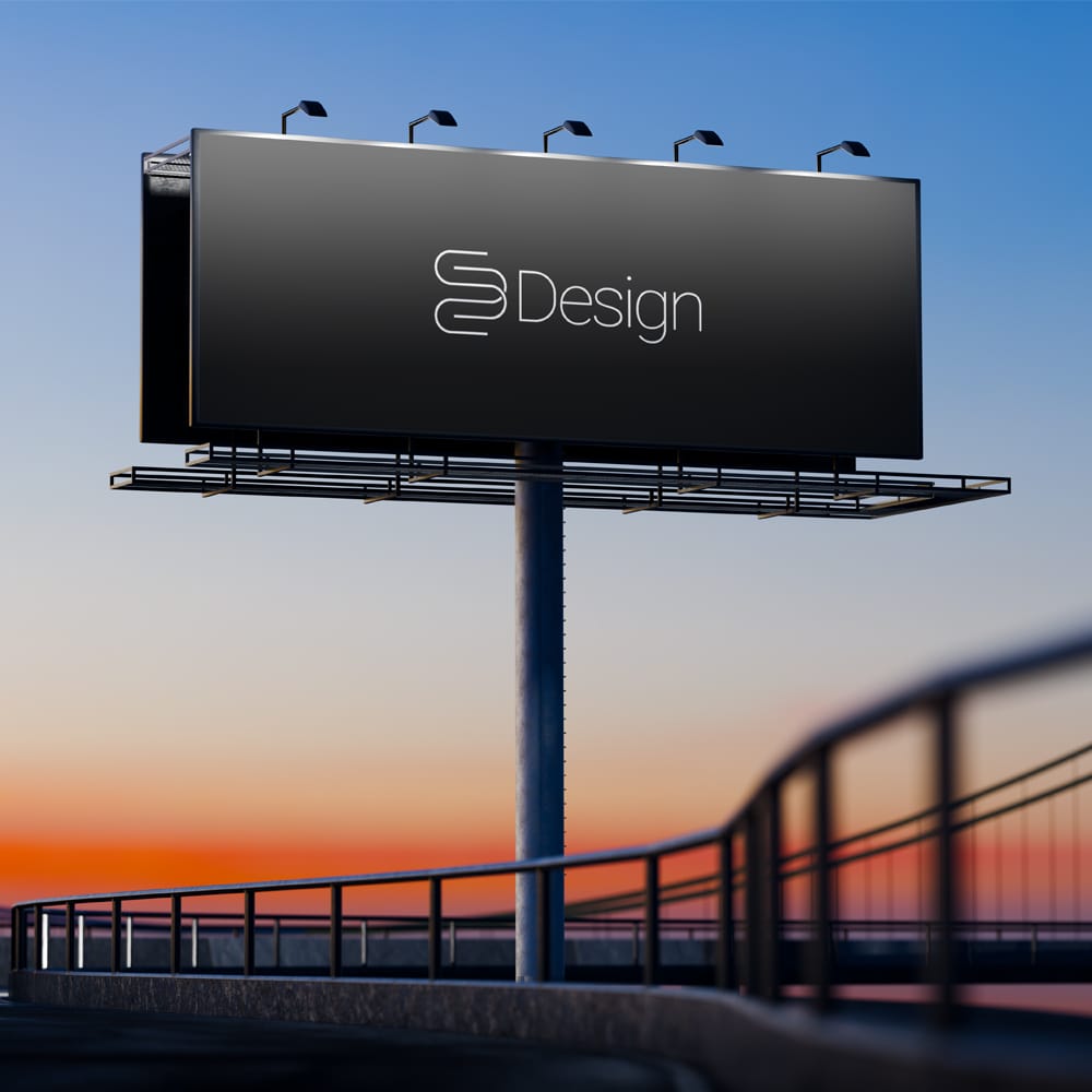 Free 8K Highway Billboard Mockup PSD