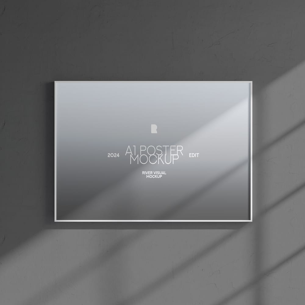 Free A1 Poster Mockup PSD