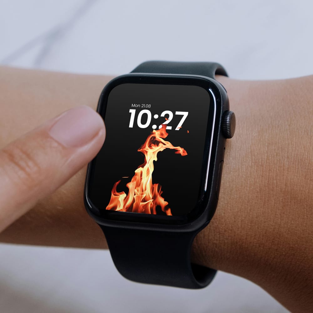 Free Apple Watch on Wrist Mockup PSD