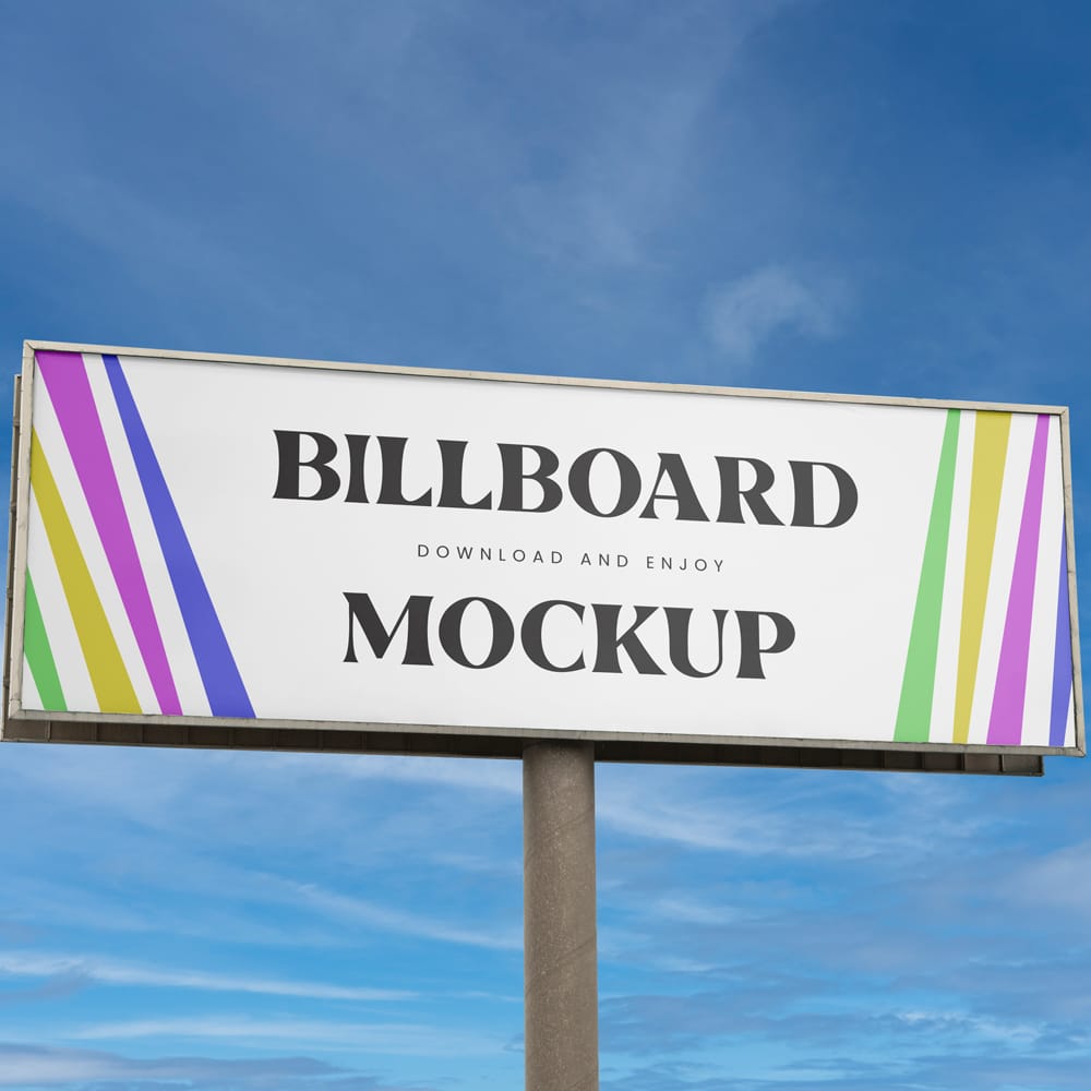 Free Big Wide Billboard Mockup PSD