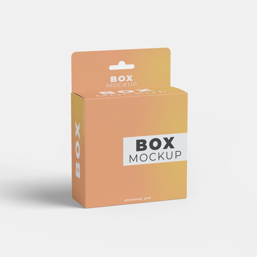 Free Box Hanging Mockup PSD