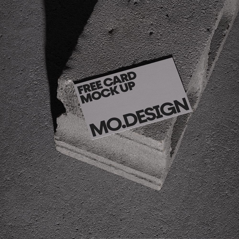 Free Card Mockup Design PSD